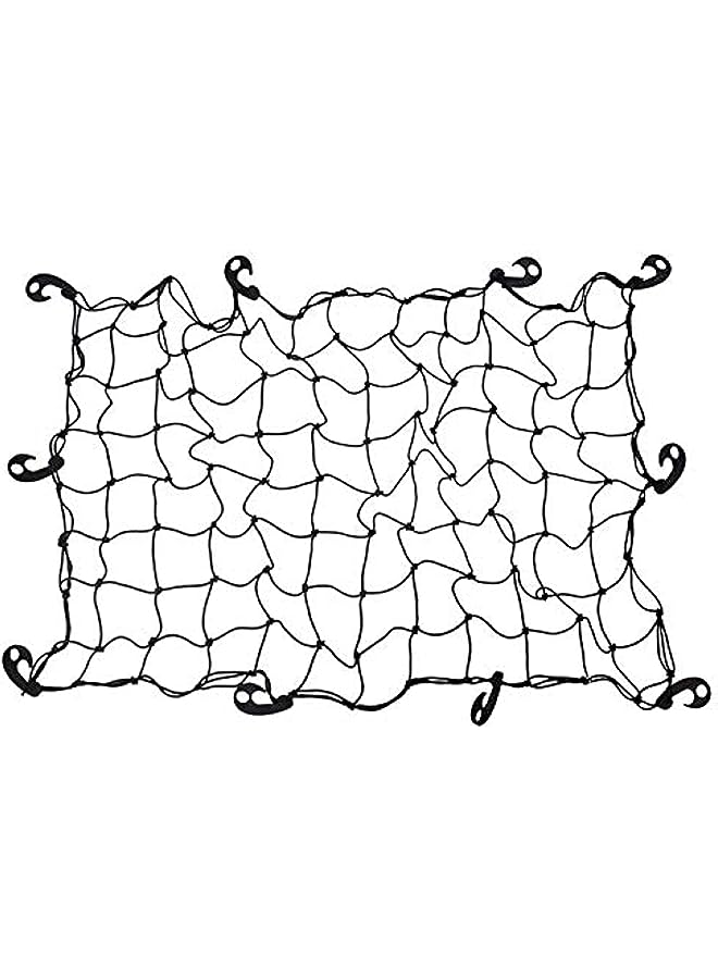 PROMASS Care120 x 80cm Universal Car Trunk Luggage Storage Cargo Organiser Nylon Elastic Mesh Net With 10 Plastic Hooks - Image 1
