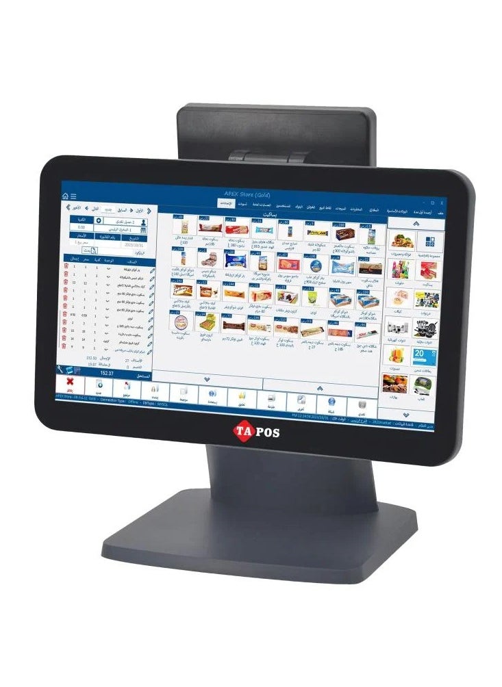 TA POS - Touch screen cashier without Core i5 software + WIFI 5G 128GB SSD - 4GB RAM - Wi-Fi - TA POS client display - Image 1