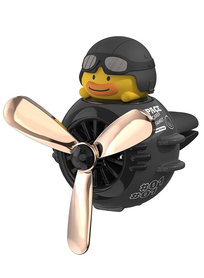 Car Air Fresheners, Cute Car Diffuser Rotating Propeller, Cartoon Automotive Air Outlet Fan, Creative Car Perfume Decoration, Automotive Air Fresheners for Cars (Pilot Black Warrior) - Image 1
