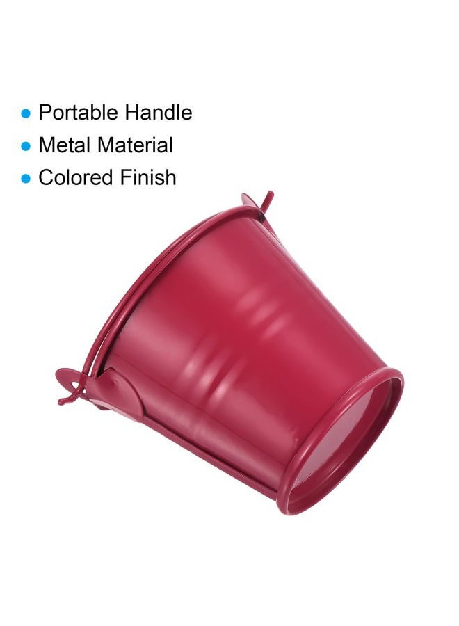 PATIKIL 2"x2" Small Metal Bucket, 4 Pack Mini Colorful Buckets Cute Candy Tiny Decorative Pails for Crafts Party Favors, Assorted Colors - Image 5