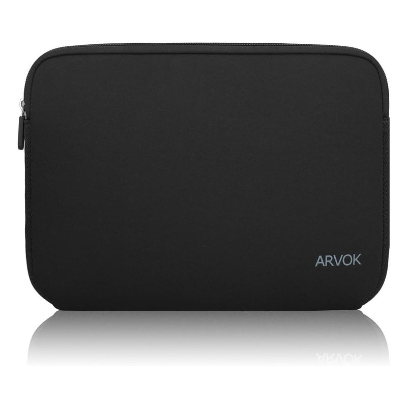 Arvok 11 11.6 12 Inch Laptop Sleeve Case for MacBook Air 12, Water-Resistant Neoprene Notebook Computer Tablet Sleeve, Carrying Bag Cover for Chromebook/HP/Dell/Lenovo/Asus/Acer, Black - Image 1