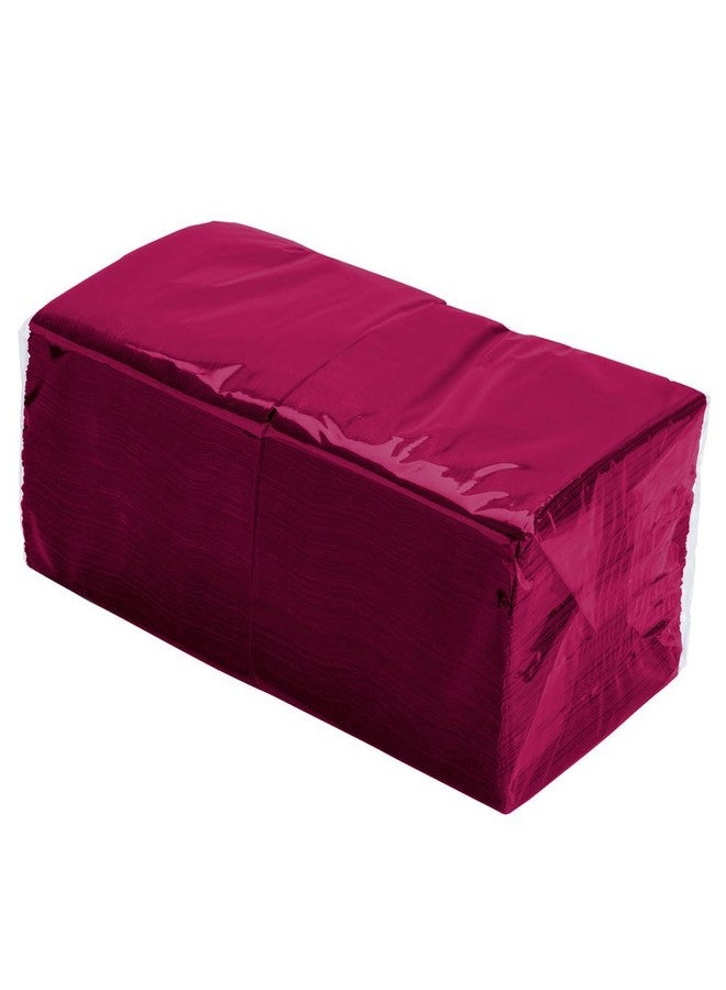 Perfectware 2 Ply Burgundy-200 Burgundy Beverage Napkin Package of 200ct- 2-Ply, 2.5" Height, 5" Width, 10" Length (Pack of 200) - Image 3