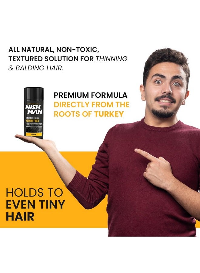 نيشمان ألياف الكيراتين لبناء الشعر | للشعر الخفيف | بقع تساقط الشعر من كونسيلاس | ألياف الكيراتين - 21 جرام | أسود - Image 3