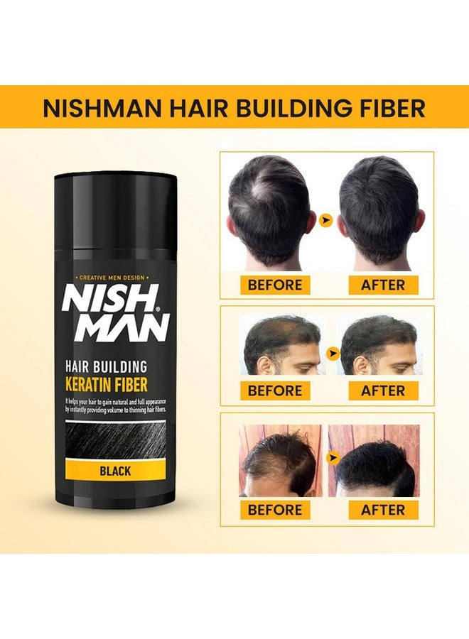 نيشمان ألياف الكيراتين لبناء الشعر | للشعر الخفيف | بقع تساقط الشعر من كونسيلاس | ألياف الكيراتين - 21 جرام | أسود - Image 5