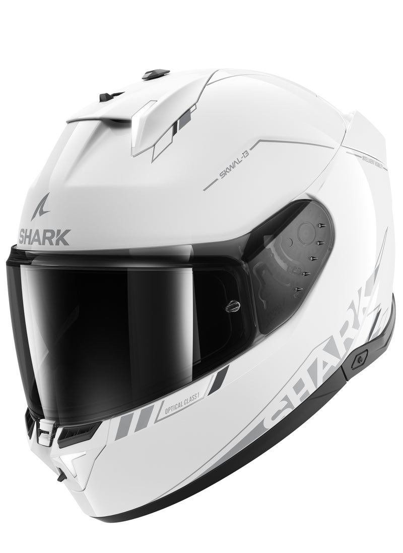 SHARK SKWAL i3 BLANK SP HELMET WHITE SILVER ANTHRACITE