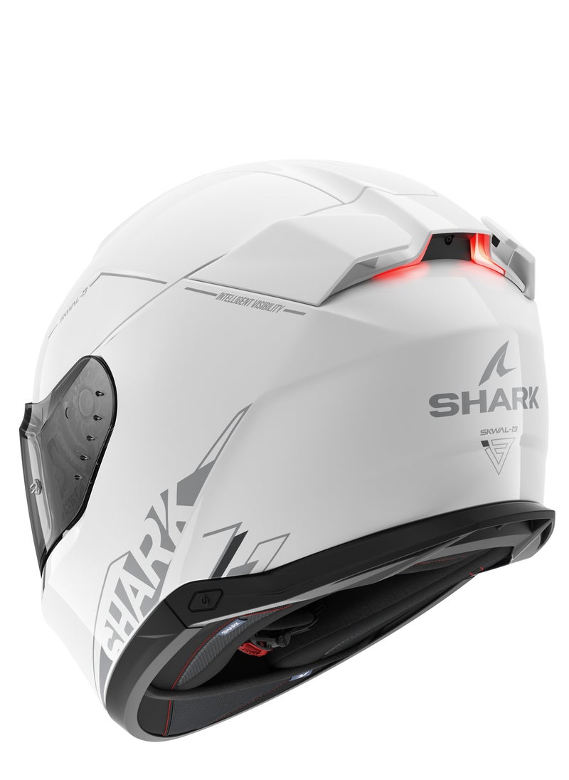 SHARK SKWAL i3 BLANK SP HELMET WHITE SILVER ANTHRACITE