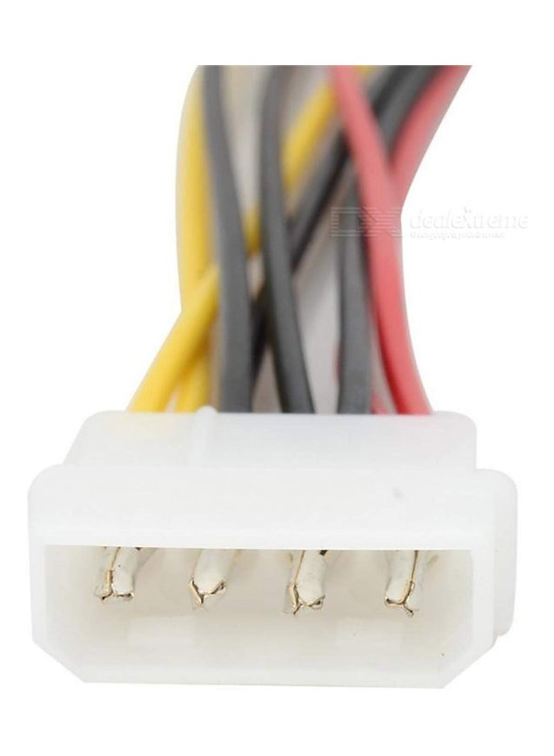 SOLDOUT SATA to IDE Power Cable 4 Pin IDE Male To 2 Port 15-Pin SATA Female Y Splitter Power Cable Connector (Double SATA) - Image 4