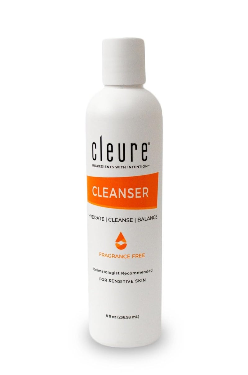 Cleure Cleure Lotion Cleanser for Dry Sensitive Skin Free of Fragrance Gluten Paraben Salicylate and Non Comedogenic 8 oz 1 Pack 