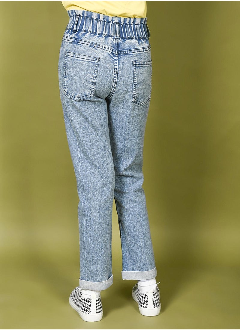 LILPICKS - Solid Medium Denim Wash Jeans - Image 1