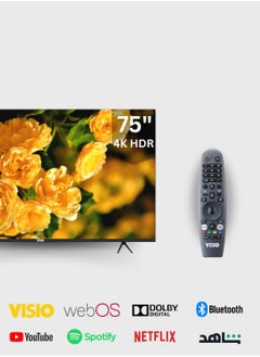 VISIO 75-Inch Frameless 4K Powered by WebOS TV with Built-in Satellite Receiver -  Magic Remote