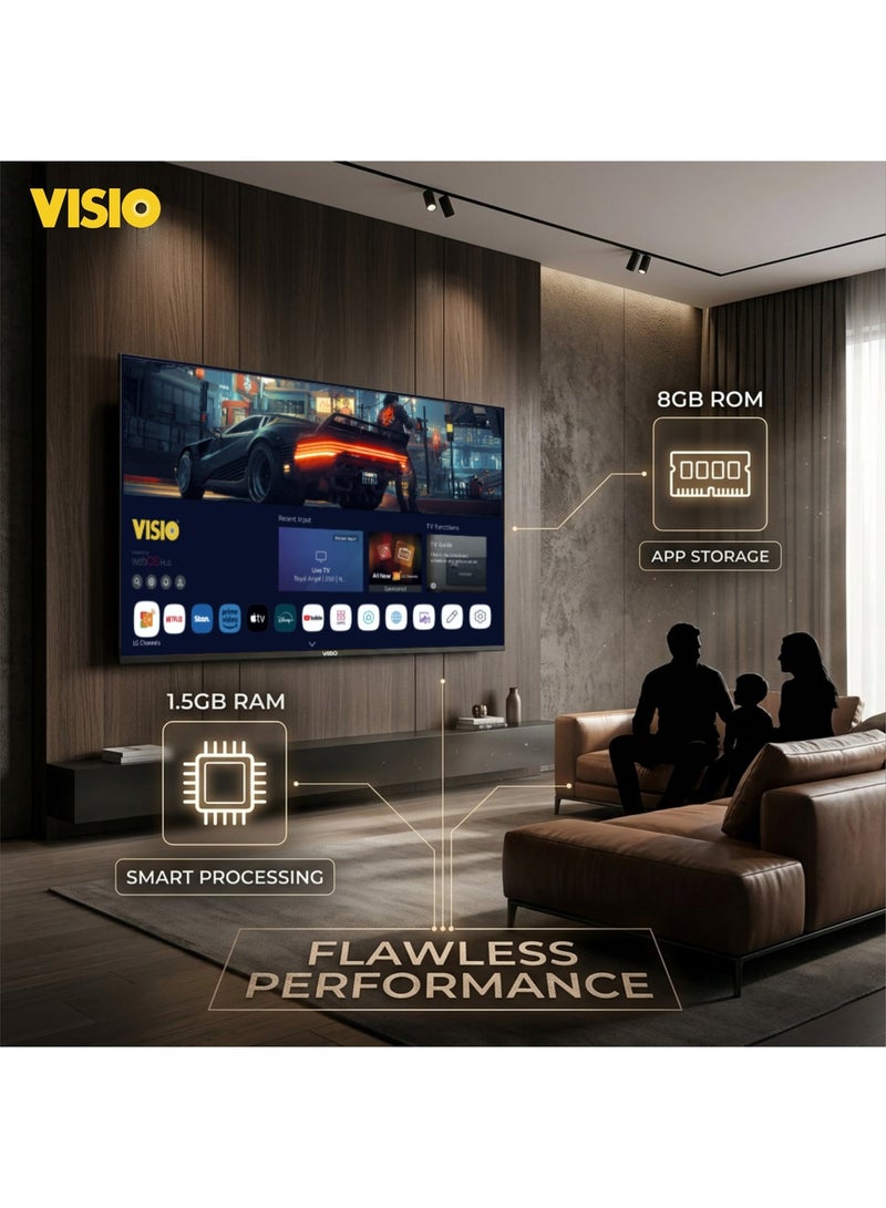 VISIO 75 Inch 4K UHD Smart TV, Powered by WebOS, Magic Remote with Voice Control, Free Wall Bracket - Black [75VSSU3webOS] - Image 3