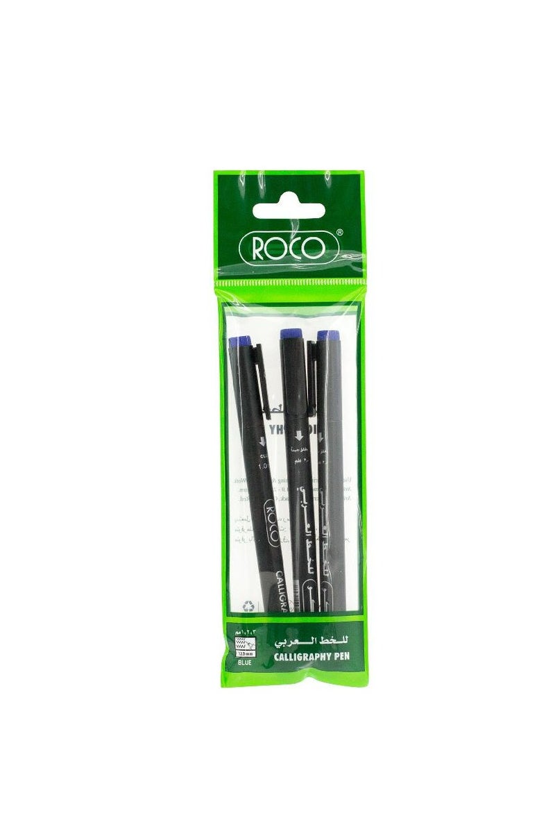 ROCO Calligraphy Pen Chisel1.0;2.0;3.0 mm Blue