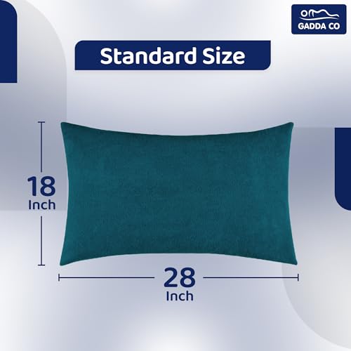 GADDA CO Waterproof Pillow Protector Set of 6 | Dustproof Cotton Terry Pillow Covers with Zipper Closure | 220+ GSM Soft & Breathable Pillow Cover, Takiya Protector Cover Size: 18 x 28 Inches, Peacock - Image 3