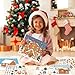 VABAMNA Christmas Party Favor for Kids 30 Sheets Make a Gingerbread House DIY Craft Stickers Scenes for Xmas Holiday Activity Party Game Supplies 15 Sets - Image 4