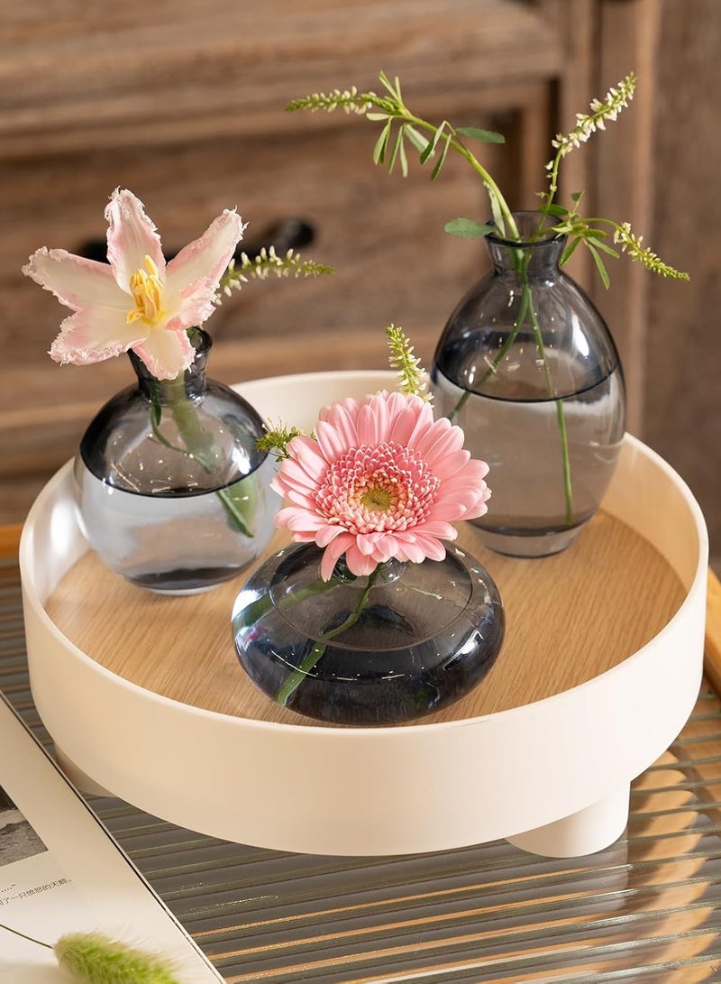 زهرية 3 قطع / مجموعة زهرية صغيرة زهرية زجاجية صغيرة للديكور المكتب Centerpieces,زهرية مصنوعة يدويا للزهور - Image 3