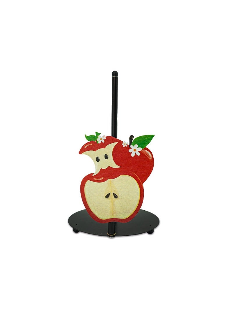 general Apple-Shaped Tissue Holder Fun-Shaped Dining Table Storage Metal Craft Item Desktop Decor Home Napkin Holder - Image 1
