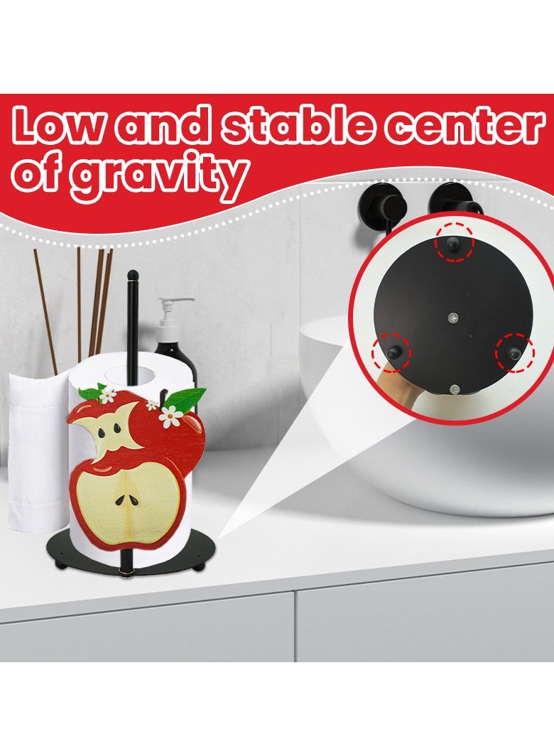 general Apple-Shaped Tissue Holder Fun-Shaped Dining Table Storage Metal Craft Item Desktop Decor Home Napkin Holder - Image 4