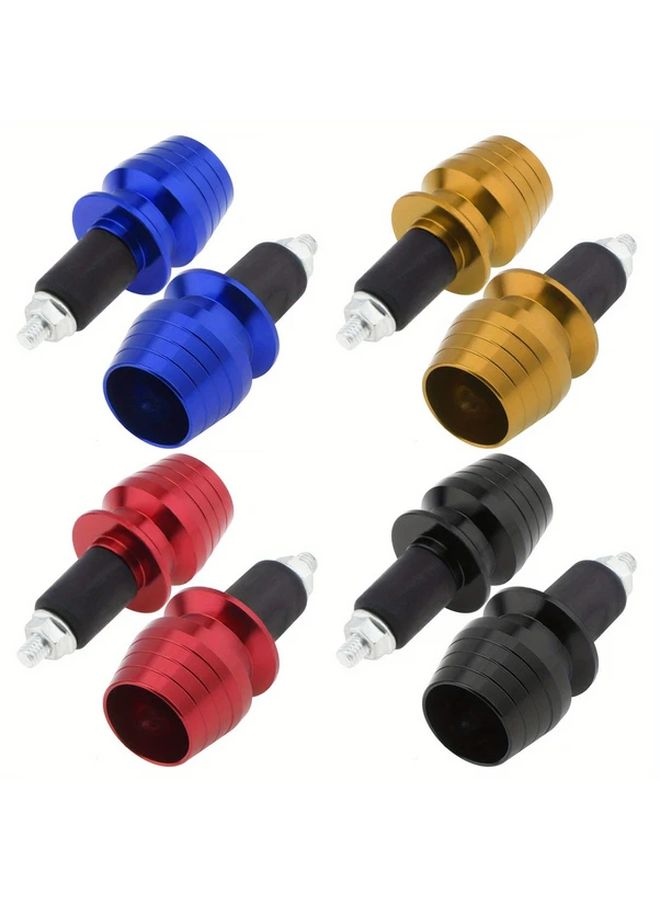 Black Aluminum Motorcycle Handlebar Grip End Cap Plug For 7 8 Inch Hand Bar - Image 1