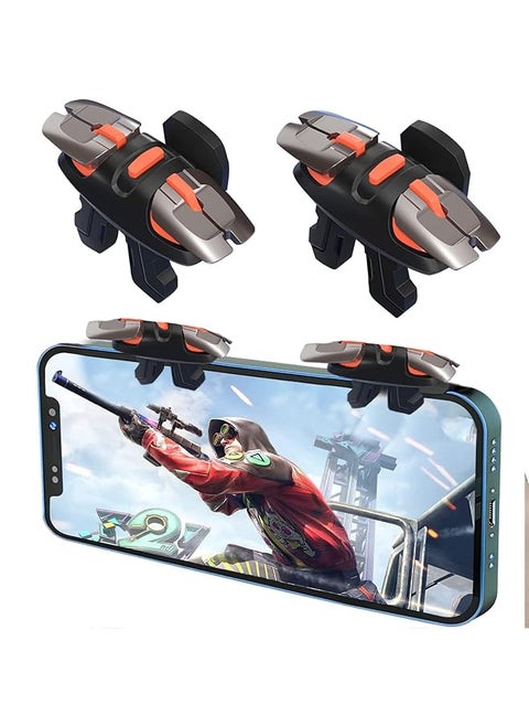 Mobile Triggers Joystick Aim And Fire Trigger For Iphone And Android Phone 6 Fingers Operation Sensitive Shoot Compatible With Pubg Fornite Call Of Duty Rules Of Survival Knives Out Brown 2 Pack
