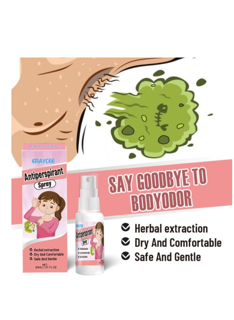 إيرايسي بخاخ مزيل للعرق للجسم 30 مل حماية فعالة من الروائح عطر يدوم طويلاً - تركيبة سريعة الجفاف لطيف على البشرة حجم مناسب مناسب لمناطق متعددة - Image 2