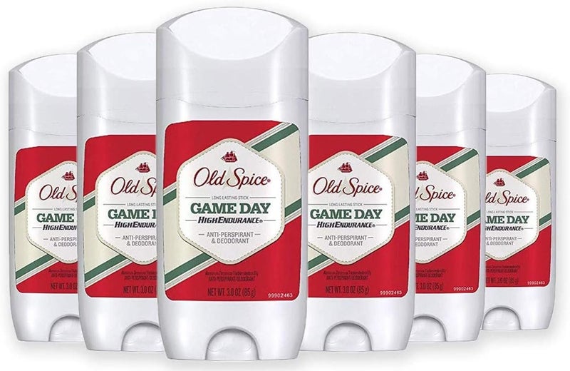 Old Spice High Endurance Antiperspirant and Deodorant for Men, Game Day Scent, Long Lasting Stick, 3 Oz (Pack of 6) - Image 1