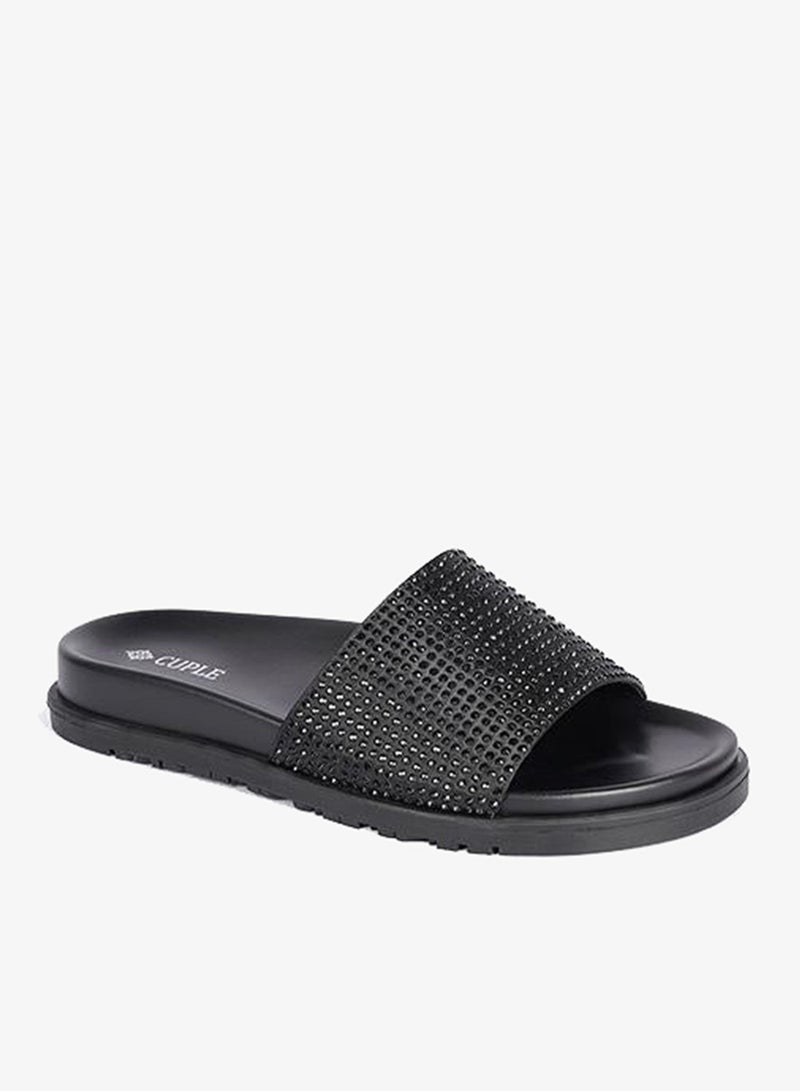 Cuple Womens embelished slide Sandals - Image 2