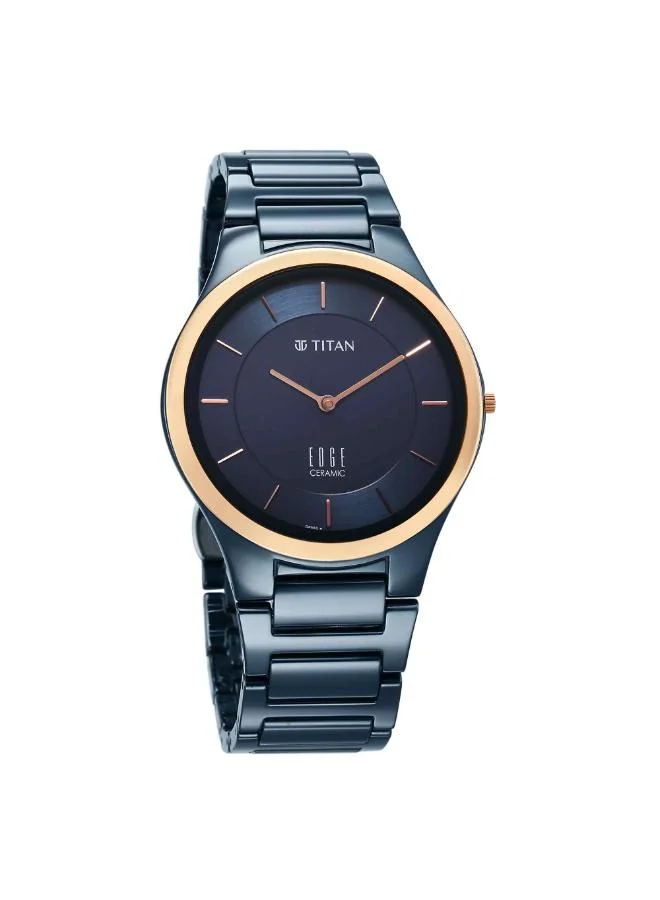 تيتان Men Analog Display Watch With Dark Blue Ceramic Strap - 1696KC05