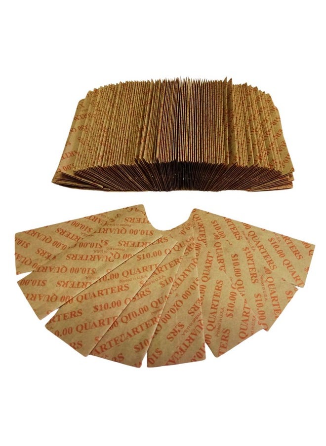 Our Daily Life - 1000 Pcs Flat Quarters Coin Wrappers Rolls - Made In Usa - Bundle Of 1000 Quarter Coin Sleeves - Aba-Standard Colored Durable Made Of Kraft Paper - Image 1