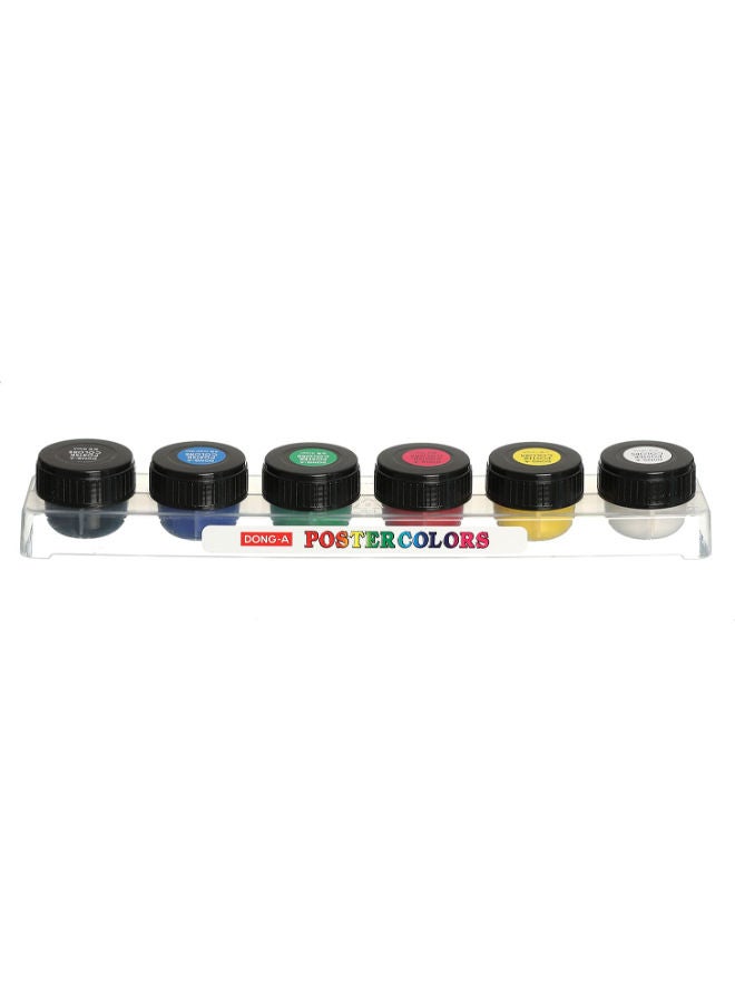 Dong-A Set Of 6 Colored Gouache Jars - Image 1