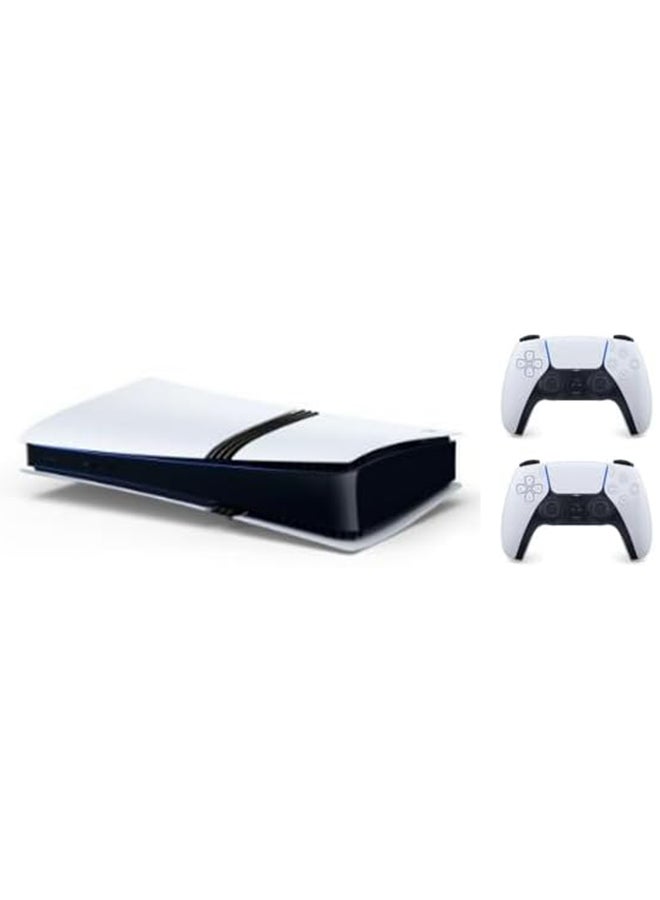 Sony Playstation 5 Pro - PS5 Pro - Digital Edition Console With Dualsense Wireless Controller Double Pack New 2024 Model International Version