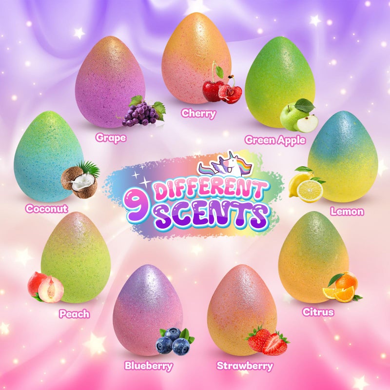 Qivatex Unicorn Bath Bombs For Kids Girls With Toys Surprise Inside  Girls Valentines Day Gifts  Birthday Gifts Ideas Easter Gifts For Girl Easter Basket Stuffers Egg Fillers - Image 5