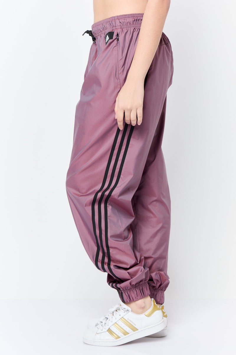 Adidas Women Regular Fit Training Track Pants, Dark Purple - Image 3