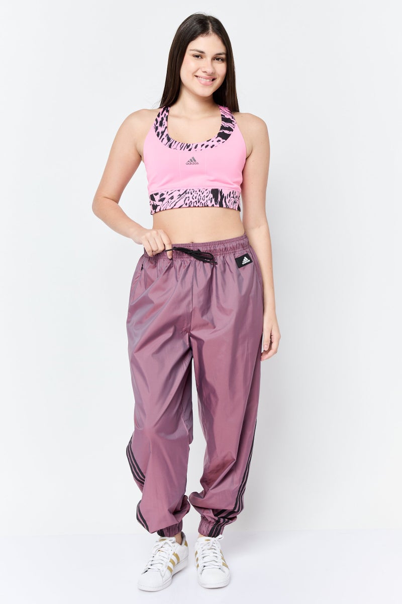 Adidas Women Regular Fit Training Track Pants, Dark Purple - Image 2