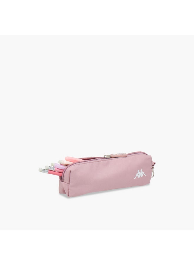 Girls Logo Print School Backpack and Pencil Pouch set