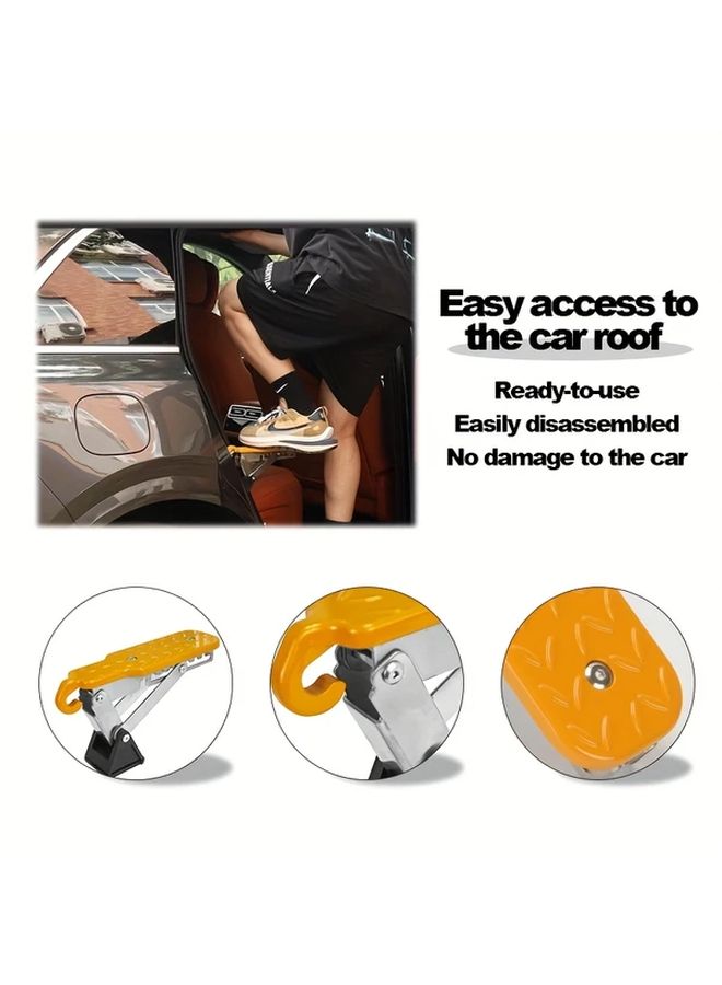 Universal Car Door Step Silvery 7 Angle Adjustable Extra Long Roof Rack Access Step - Image 4