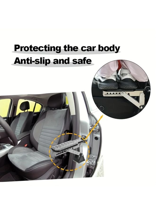 Universal Car Door Step Silvery 7 Angle Adjustable Extra Long Roof Rack Access Step - Image 5