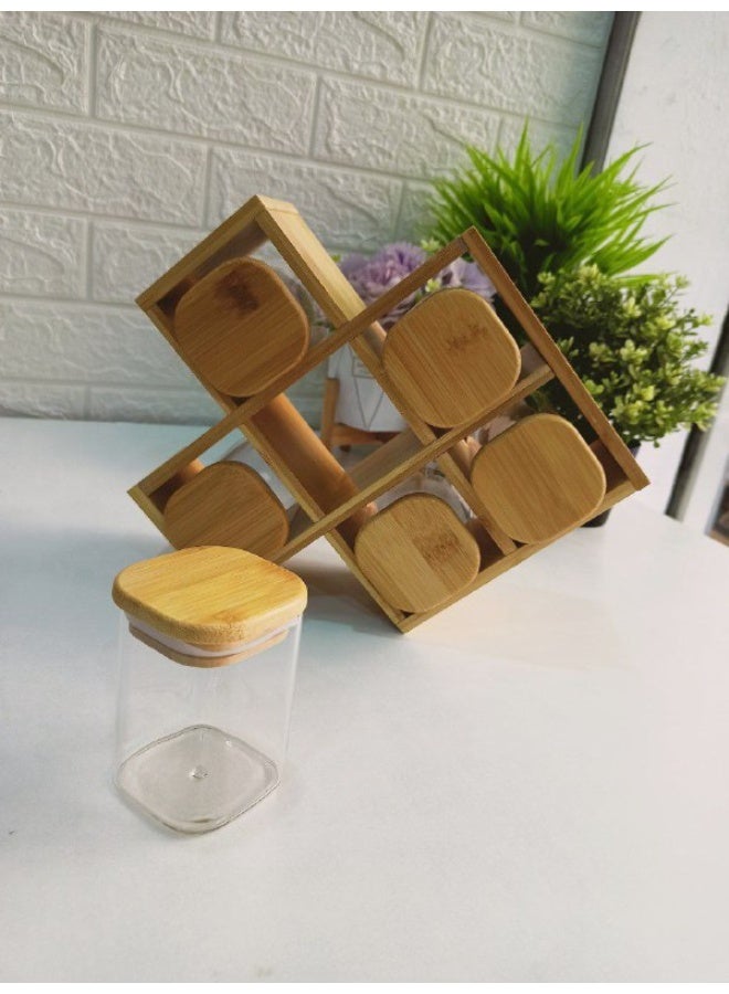 Spice set with stand.. 6-piece glass, 150 ml capacity  - Image 3