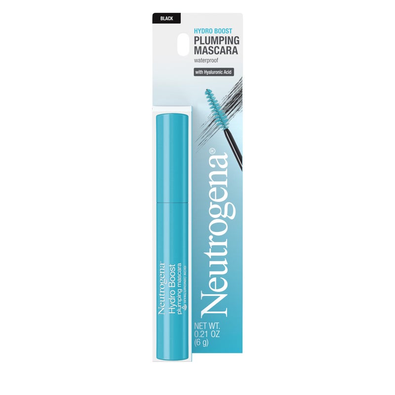 Neutrogena Hydro Boost Waterproof Plumping Mascara Enriched with Hydrating Hyaluronic Acid, Vitamin E, and Keratin for Dry or Brittle Lashes, Black 07,.21 oz - Image 1