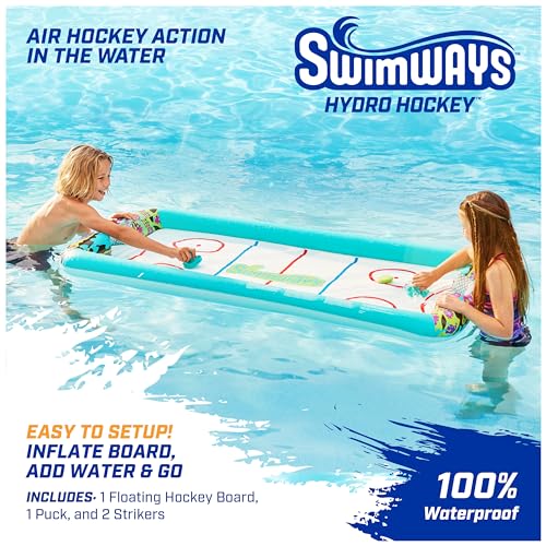 SwimWays مجموعة هوكي الماء القابلة للنفخ من SwimWays Hydro Hockey، طاولة هوكي عائمة للأطفال من عمر 5 سنوات فما فوق - Image 2