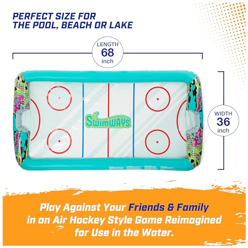 SwimWays مجموعة هوكي الماء القابلة للنفخ من SwimWays Hydro Hockey، طاولة هوكي عائمة للأطفال من عمر 5 سنوات فما فوق - Image 3