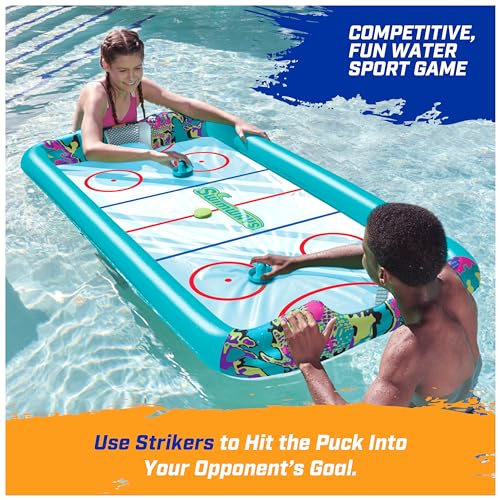 SwimWays مجموعة هوكي الماء القابلة للنفخ من SwimWays Hydro Hockey، طاولة هوكي عائمة للأطفال من عمر 5 سنوات فما فوق - Image 4