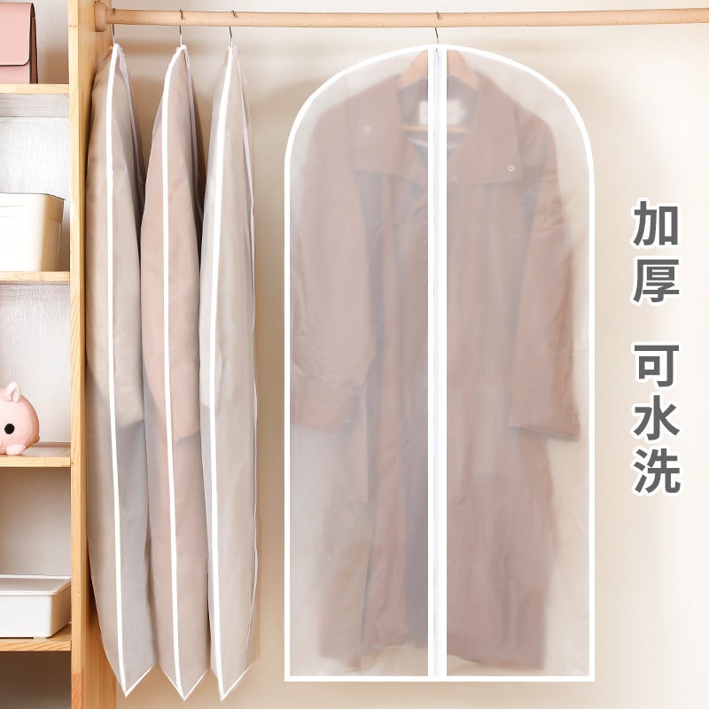 Clothes Dust Cover Household Washable Coat Dust Bag Waterproof Transparent Hanging Clothes Hanging Bag - Image 2