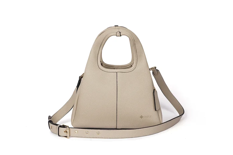 كابلي Single top handle trapezoidal shape faux leather handbag