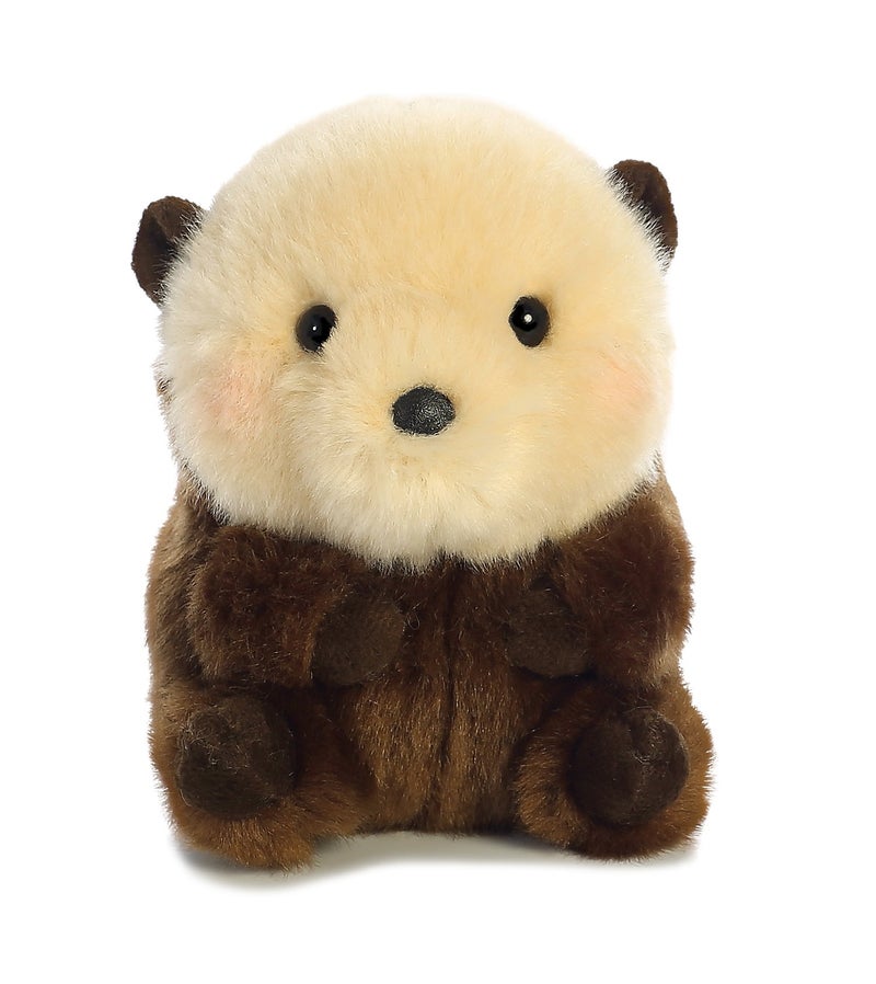 Aurora Playful Rolly Pet Smiles Sea Otter Stuffed Animal Compact Size for OntheGo Fun for Adults Kids Birthdays and Anniversaries Brown 5 Inches - Image 2