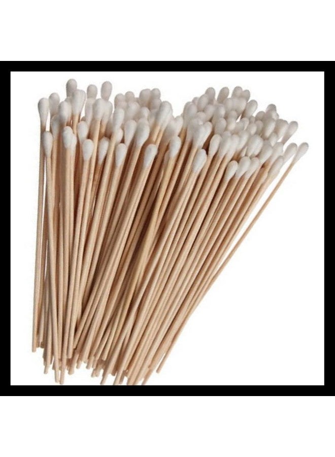 Generic SET Cotton Buds, Cotton Swab, Cotton Tip Applicators, Q Tip - 6 inch (15 cm) long with Non-Sterile Wooden Handle, Plastic-Free - for Optics Cleaning, Camera Lens Cleaning, Make up Applicator, Make up Remover, Crafts, Keyboard - Printer Cleaner, etc. (100 pieces Packed in a bag) - Image 1