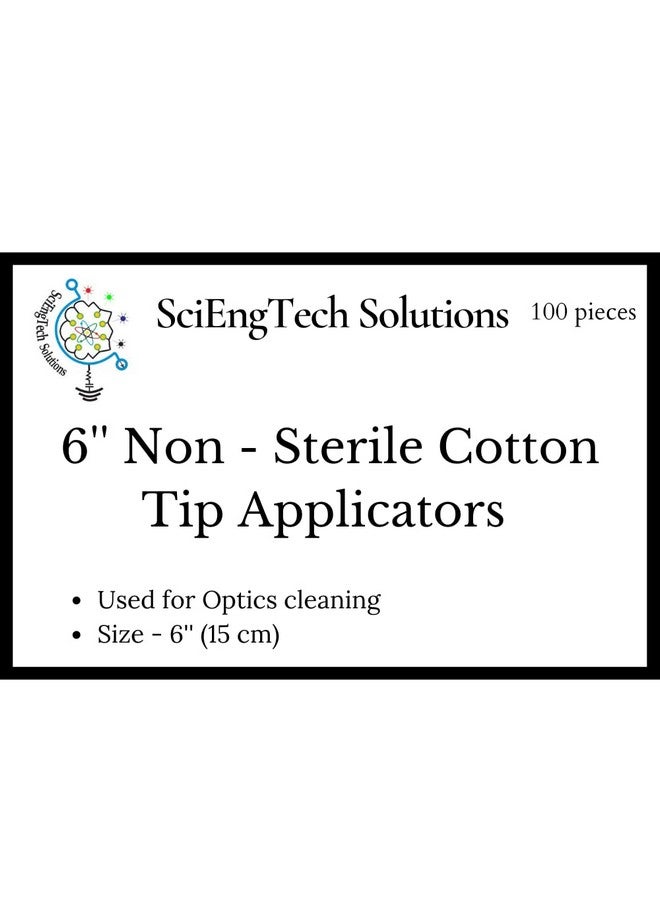 Generic SET Cotton Buds, Cotton Swab, Cotton Tip Applicators, Q Tip - 6 inch (15 cm) long with Non-Sterile Wooden Handle, Plastic-Free - for Optics Cleaning, Camera Lens Cleaning, Make up Applicator, Make up Remover, Crafts, Keyboard - Printer Cleaner, etc. (100 pieces Packed in a bag) - Image 3