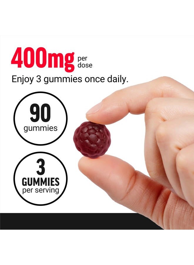 Force Factor Longjack Tongkat Ali Gummies, Tongkat Ali for Men to Support Male Vitality and Drive, 400mg Tongkat Ali with BioPerine, Mixed Berry Lemonade, 90 Gummies - Image 4