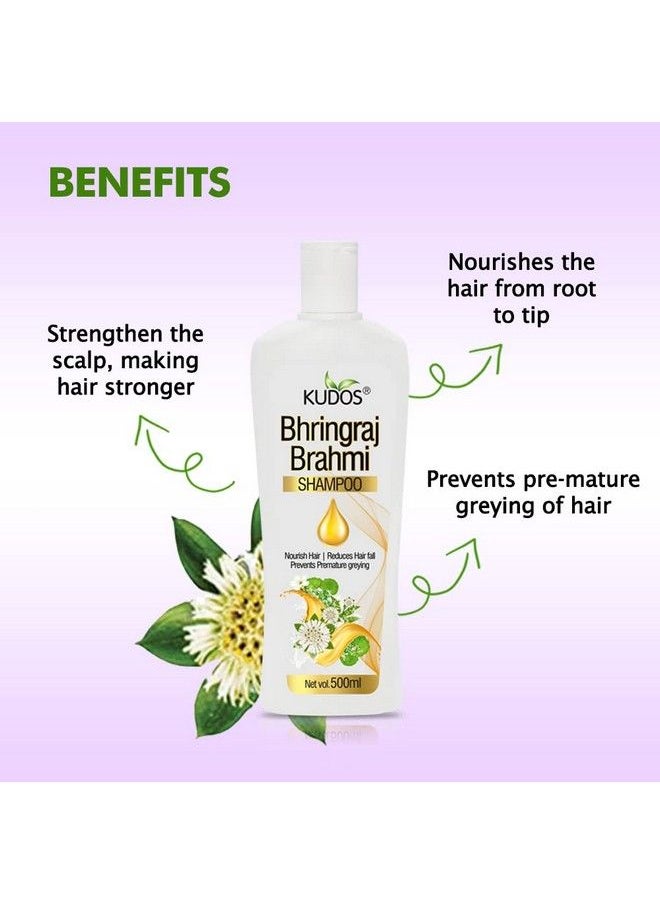 Kudos Bhringraj Brahmi Shampoo (Pack Of 2)  - Image 3