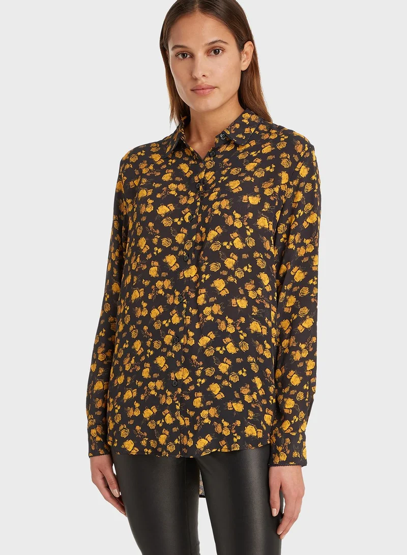 TOMMY HILFIGER Floral Print Button Down Shirt
