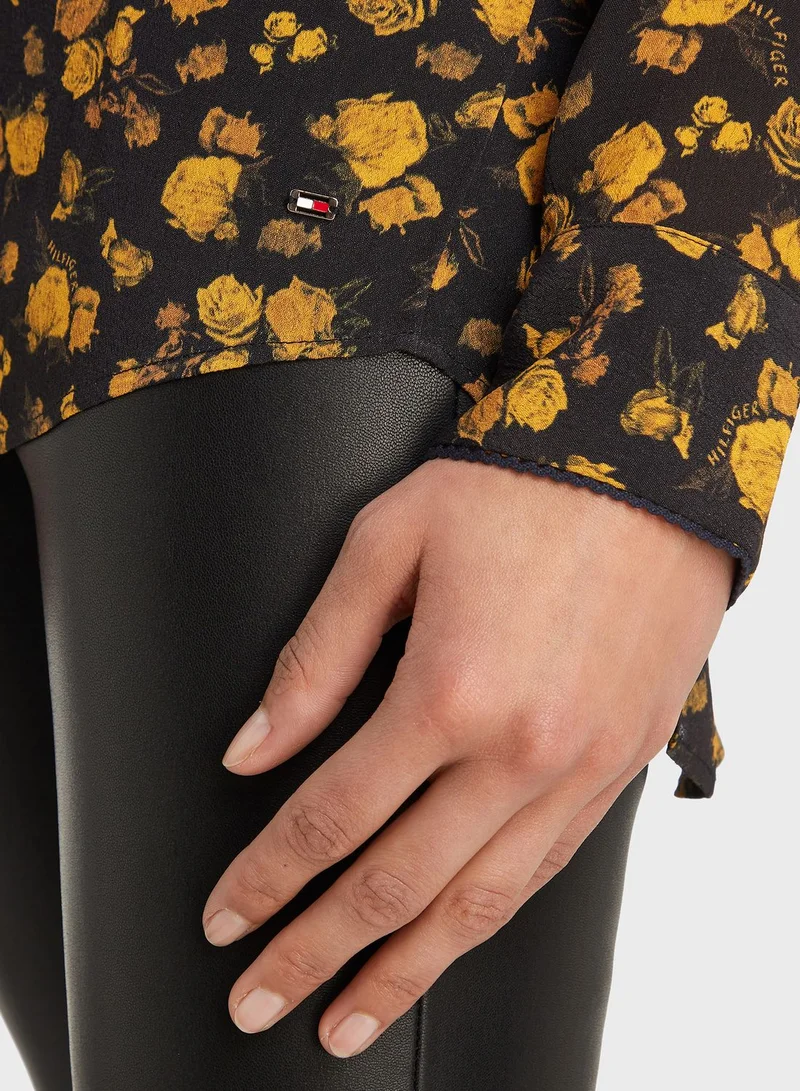 TOMMY HILFIGER Floral Print Button Down Shirt
